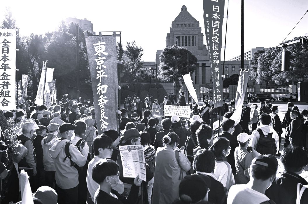 11.3 国会正門前宣伝monosmall 11.3 国会正門前宣伝monosmall